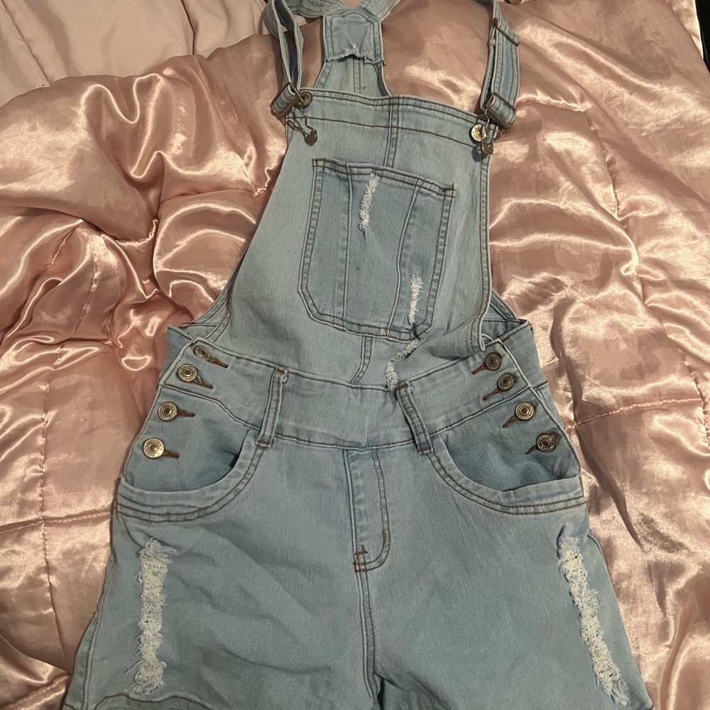 Light Blue Denim Overalls